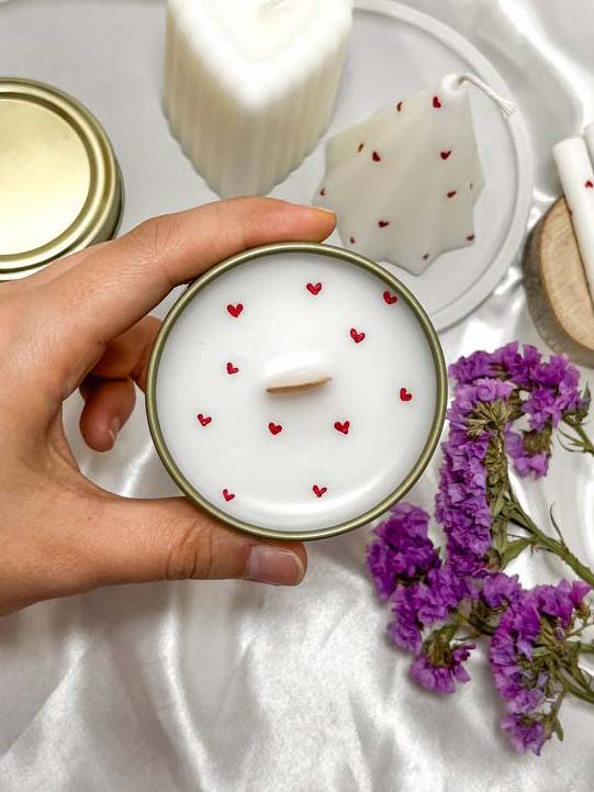 شمع جار فلزی قلبی سایز متوسط 2 شمع جار فلزی قلبی سایز متوسط - تصویر 2