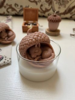 شمع جار شیشه ای سنجاب